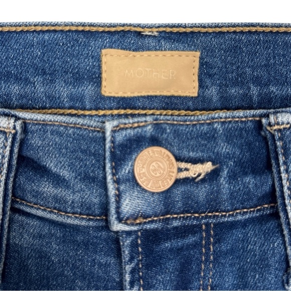 MOTHER Mid Rise Dazzler Ankle Fray 25 Opposites Attract Stretch Retail $238 - Picture 7 of 10